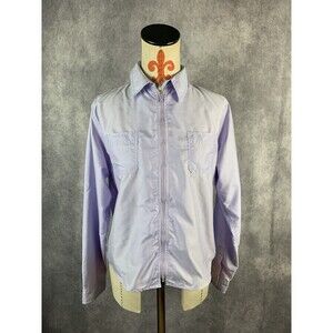 TAIL Womens Light Purple Size M Long Sleeve Full Zip Golf Polo Jacket Top Pocket